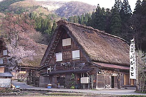 白川郷へ行くと必ずこの場所にやってくる。お気に入りの場所だ。