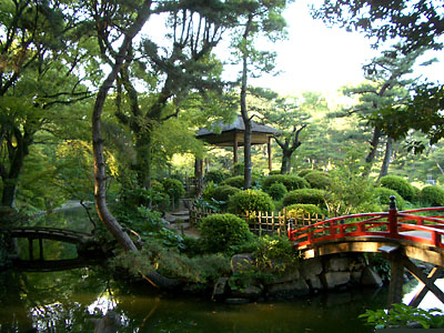 ちょっと一休み。縮景園にて